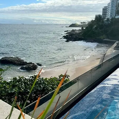 Apartamento Alto Padrao Salvador Bc1309 Pe Na Areia Vista Mar Barra Ondina Exterior foto